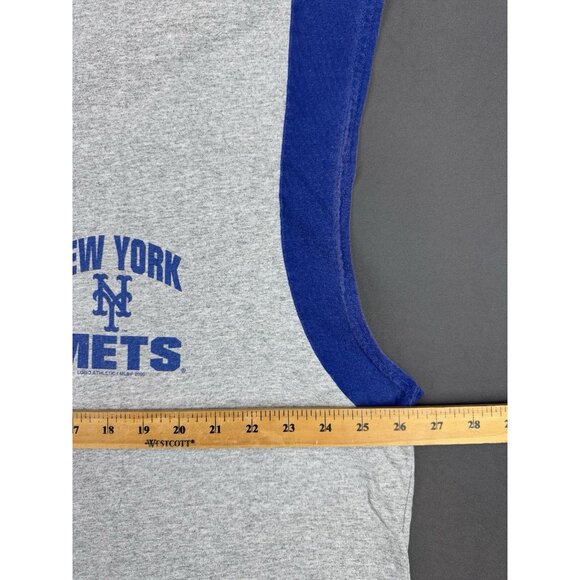 Vintage Y2K New York Mets MLB Baseball Grey Blue Jersey Shirt XL Logo Athletic - Picture 12 of 13